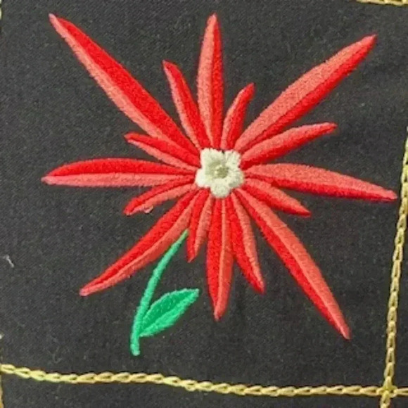 Mak New York Holiday Blazer Jacket With Christmas Embroidery Women’s Sz 4 - Picture 9 of 11